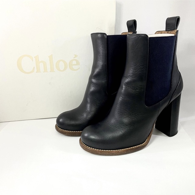 CHLOE クロエ ブーディ ショートブーツ チャンキーヒール サイドゴア