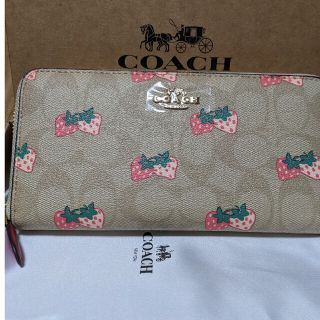 コーチ(COACH)のCOACH  長財布　シグネチャー　いちご(財布)