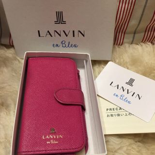 ランバンオンブルー(LANVIN en Bleu)の★ランバンオンブルーLANVINenBleu本革iPhone5/5sケース★(iPhoneケース)