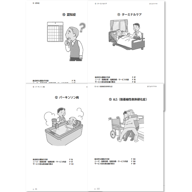 （疾患別）ケアプラン文例・記入例　 ハンドメイドのハンドメイド その他(その他)の商品写真