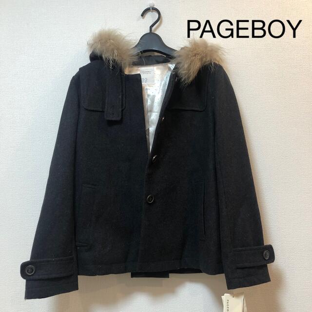 PAGEBOY(ページボーイ)の【新品未使用】PAGEBOY＊メルトンショートフーディーコート　定価13595円 レディースのジャケット/アウター(ノーカラージャケット)の商品写真