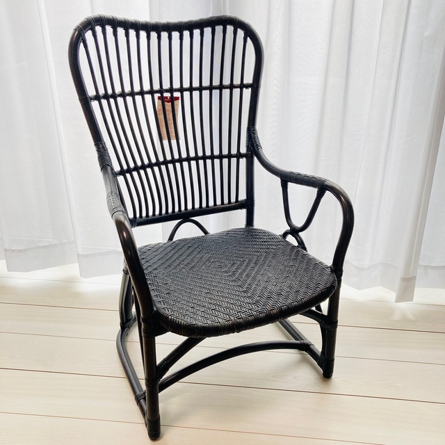 【美品】Kazama カザマ ラタン チェア 籐 レトロ 椅子 家具