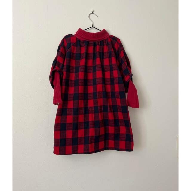 チェックワンピース　チュニック110 キッズ/ベビー/マタニティのキッズ服女の子用(90cm~)(ワンピース)の商品写真