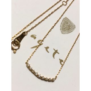 agete - agate K18 ダイヤモンドネックレス