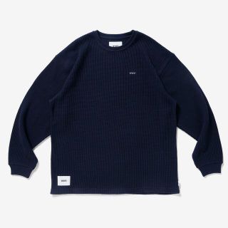 ダブルタップス(W)taps)のNavy wtaps WAFFLE LS COTTON LOOSE SIGN(ニット/セーター)