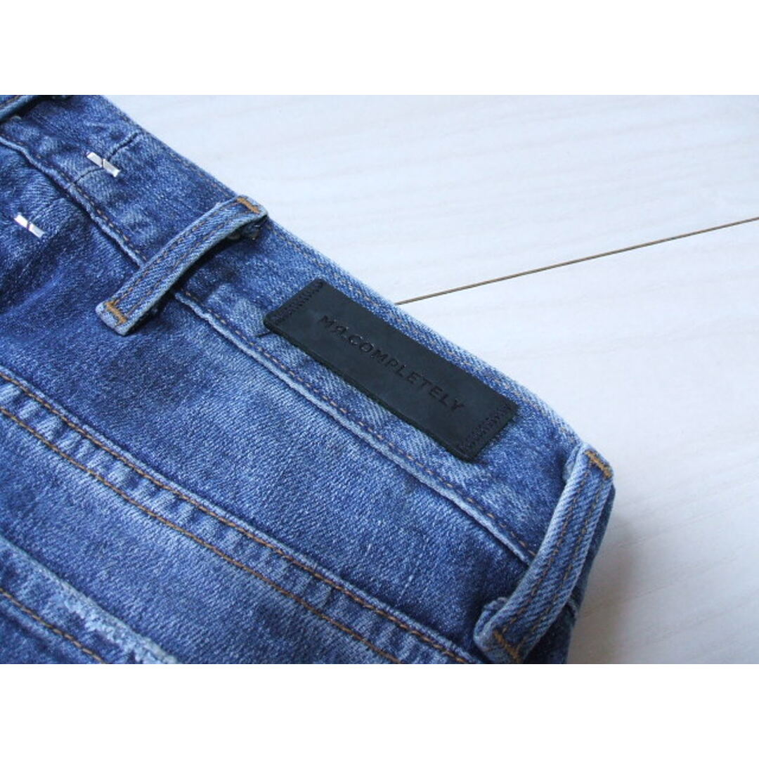 MR.COMPLETELY Trafford Jeans ダメージ加工ペイントデニムパンツ サイズ28 デニムパンツ ミスターコンプリートリー約78cm股上