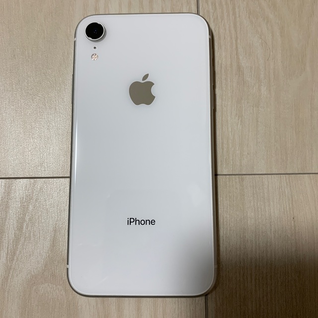 画面ムラありSIMフリー iPhone XR 64GB ホワイトスマートフォン/携帯