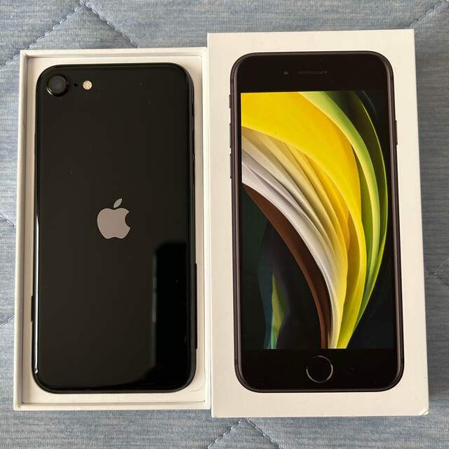 【バッテリー最大容量100%の美品】iPhone SE2 128GBブラック