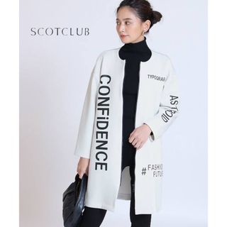 SCOT CLUB - 【美品】SCOT CLUB スコットクラブ ロゴアクセントロングコート ホワイト