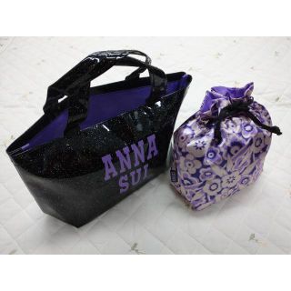 アナスイ(ANNA SUI)のANNA SUI アナスイ　ミニトート　巾着　セット　ブラック 付録(トートバッグ)