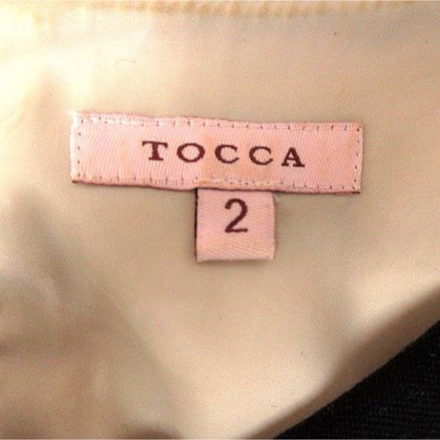 tocco(トッコ)の TOCCA ワンピース 襟付き バイカラー ヒザ下 2   レディースのワンピース(ひざ丈ワンピース)の商品写真