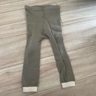 ザラキッズ(ZARA KIDS)のニットスパッツ　ニットパンツ　ベビー　カーキ　グレージュ新生児　80〜130(パンツ)