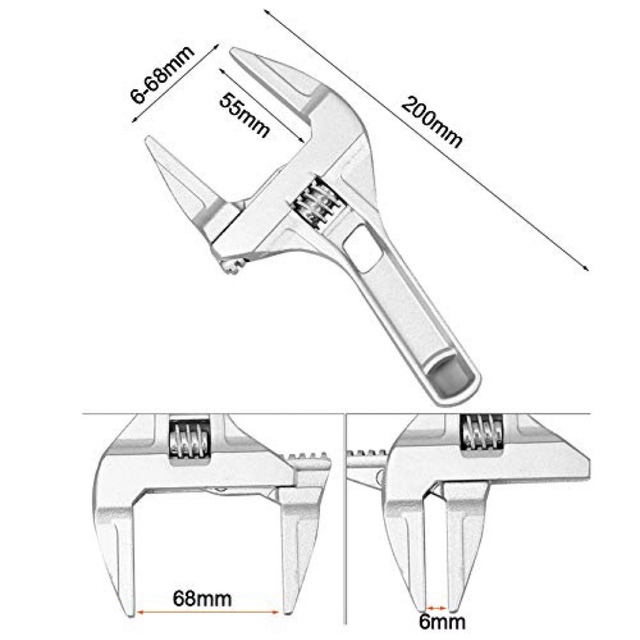 SYWXJ トップワイドモンキーレンチ、 大の調整範囲(6-68mm スポーツ/アウトドアの自転車(工具/メンテナンス)の商品写真