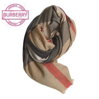 バーバリー(BURBERRY)のバーバリー BURBERRY 大判ストール ノバチェック シルク混(ストール/パシュミナ)