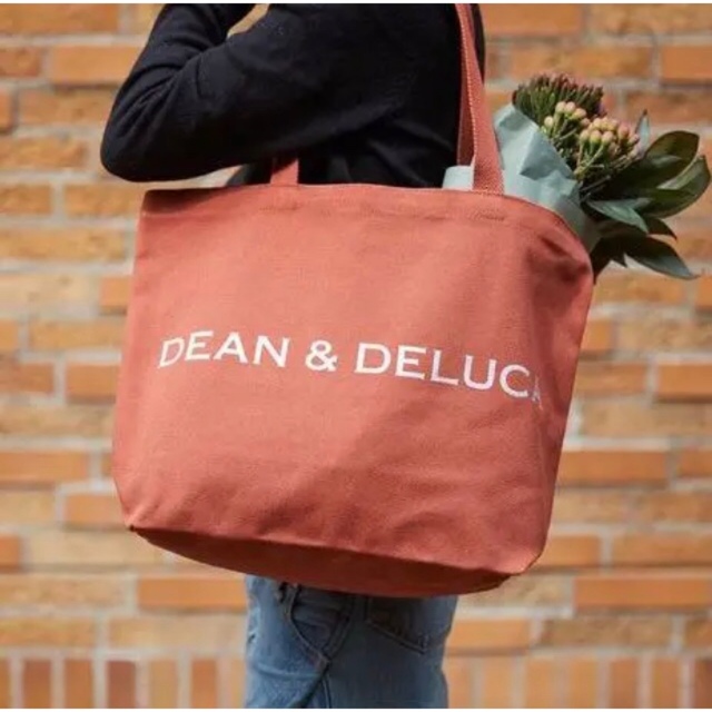 DEAN & DELUCA(ディーンアンドデルーカ)のDEAN&DELUCA❤️トートバッグ L  テラコッタオレンジ レディースのバッグ(トートバッグ)の商品写真