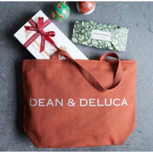 DEAN & DELUCA(ディーンアンドデルーカ)のDEAN&DELUCA❤️トートバッグ L  テラコッタオレンジ レディースのバッグ(トートバッグ)の商品写真
