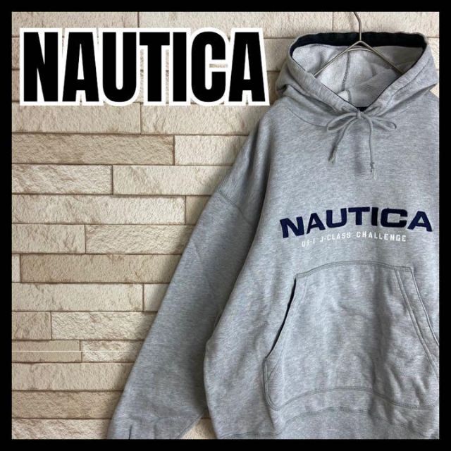 NAUTICA パーカー 刺繍 ブランドロゴ レア ストリート オシャレメンズ