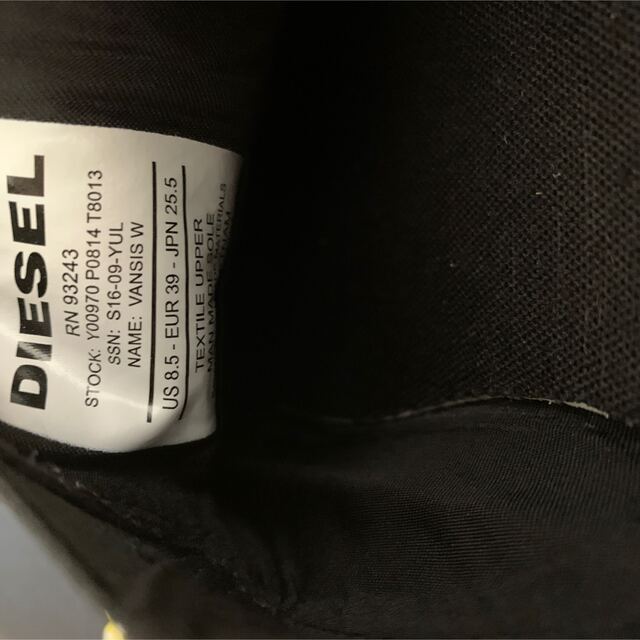 Diesel ディーゼル スリッポン スニーカー 靴 刺繍 ワッペン