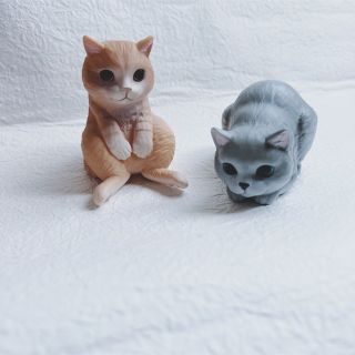 バンダイ(BANDAI)のてのりフレンズ2  (白茶猫、銀灰猫)(その他)