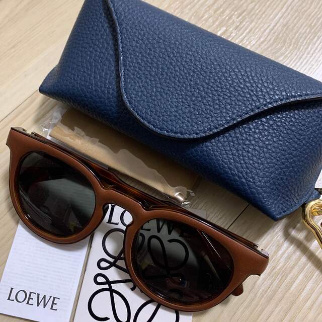 LOEWE - クーポン期間値下げ！ LOEWE ロエベ レザーフレームサングラス