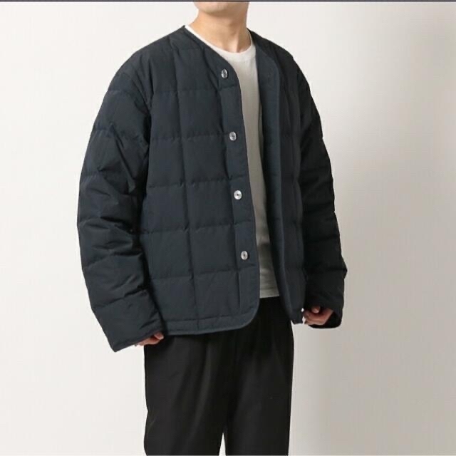 Jil Sander(ジルサンダー)のJIL SANDER+ ノーカラーダウンジャケット　46 メンズのジャケット/アウター(ダウンジャケット)の商品写真