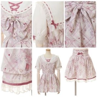 Sewing Bear柄セットアップ ホワイト freeサイズ