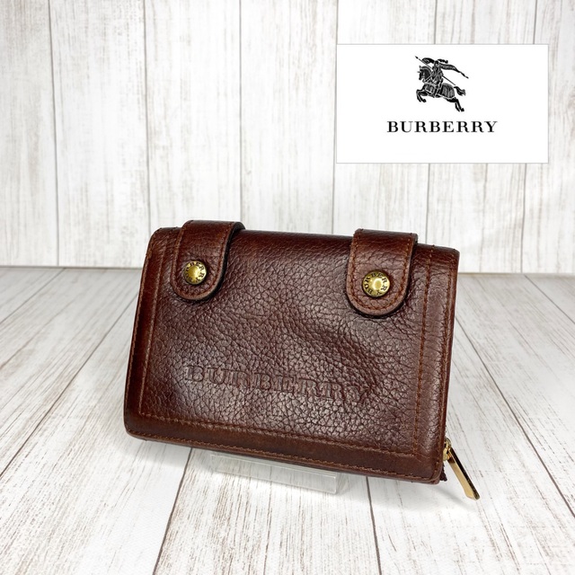 BURBERRY(バーバリー)のBurberry バーバリー　レザー　二つ折り財布 レディースのファッション小物(財布)の商品写真