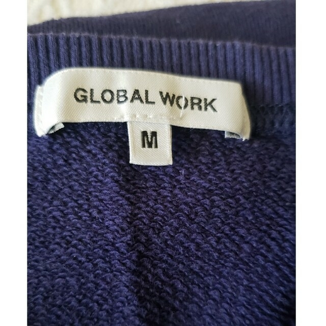 GLOBAL WORK(グローバルワーク)の100-110 グローバルワーク　M　ネイビー　トレーナー キッズ/ベビー/マタニティのキッズ服男の子用(90cm~)(Tシャツ/カットソー)の商品写真