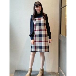 ブルーレーベルクレストブリッジ(BLUE LABEL CRESTBRIDGE)のブルーレーベルクレストブリッジ 【美人百花コラボ】ニットワンピース  限定(ひざ丈ワンピース)