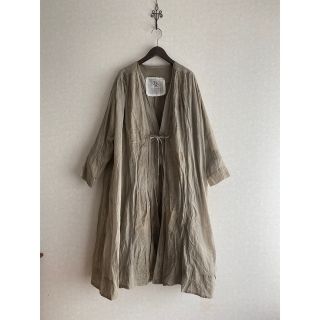 ネストローブ(nest Robe)の新品 gasa ライナー付き羽織りワンピース 草木染 native villge(ロングワンピース/マキシワンピース)