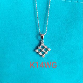 ジュエリーツツミ(JEWELRY TSUTSUMI)のK14WG ダイヤモンド　ネックレス(ネックレス)