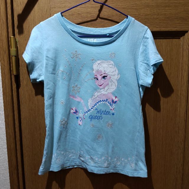 アナと雪の女王(アナトユキノジョオウ)のディズニー　アナと雪の女王　エルサのＴシャツ　サイズ120　[973[　同梱無料 キッズ/ベビー/マタニティのキッズ服女の子用(90cm~)(Tシャツ/カットソー)の商品写真