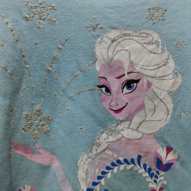 アナと雪の女王(アナトユキノジョオウ)のディズニー　アナと雪の女王　エルサのＴシャツ　サイズ120　[973[　同梱無料 キッズ/ベビー/マタニティのキッズ服女の子用(90cm~)(Tシャツ/カットソー)の商品写真