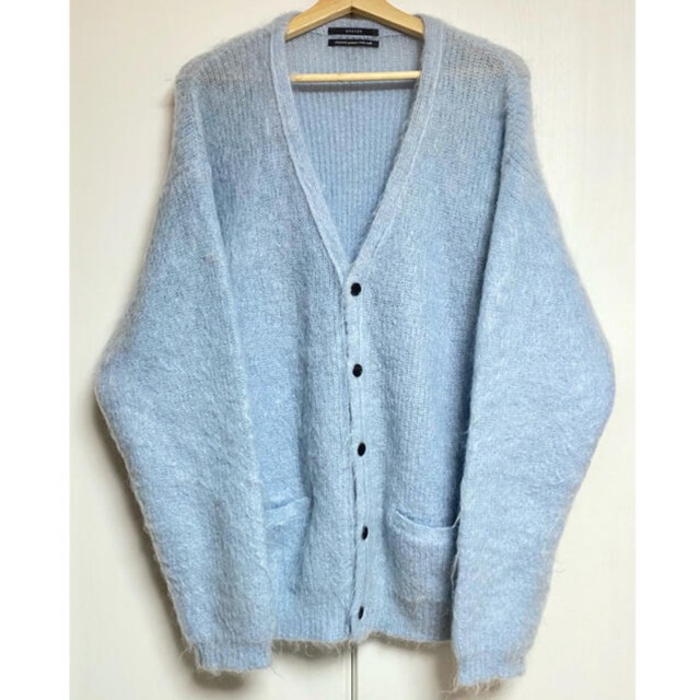 UNUSED Mohair Knit Cardigan(Sax)トップス