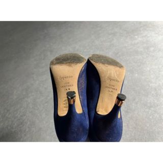 値下げ　3,5万　repetto 23.5 青本革スウェードレザーヒールパンプス