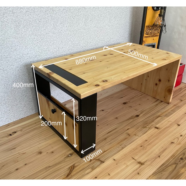 ローテーブル(オール桧無垢材) type:1 インテリア/住まい/日用品の机/テーブル(ローテーブル)の商品写真