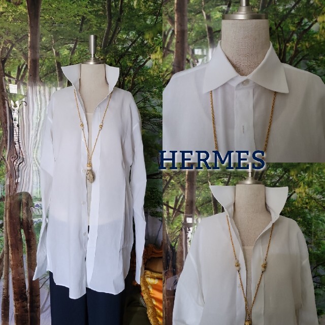 レア 稀少 HERMES エルメス シャツ メンズ 麻 綿 セリエ | www.jarussi