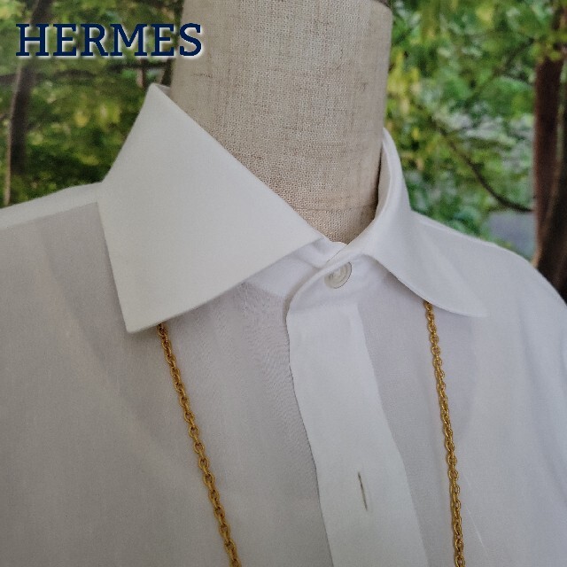 レア 稀少 HERMES エルメス シャツ メンズ 麻 綿 セリエ | www.jarussi