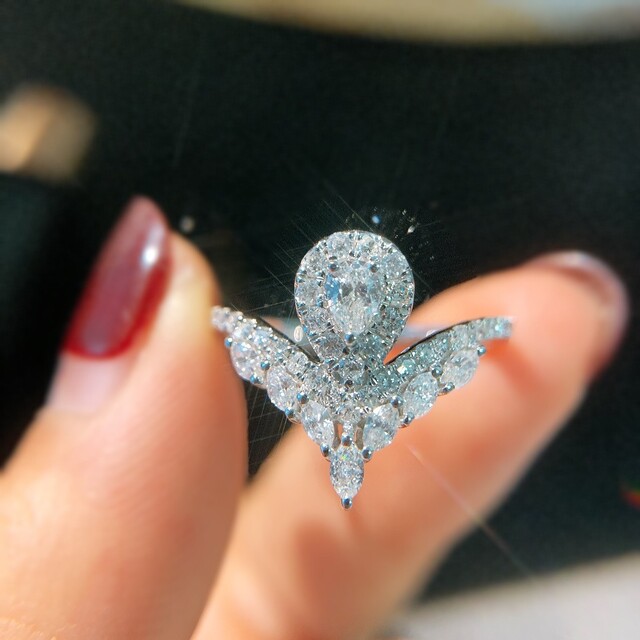 超ポイントバック祭】 天然ダイヤモンドリング0.8ct k18 リング(指輪