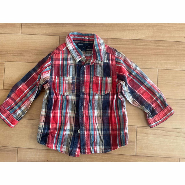 babyGAP(ベビーギャップ)のbaby GAP ネルシャツ　サイズ90 キッズ/ベビー/マタニティのキッズ服男の子用(90cm~)(ブラウス)の商品写真