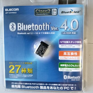 エレコム(ELECOM)のエレコム BluetoothVer4.0USBホストアダプター LBT-UAN0(PC周辺機器)