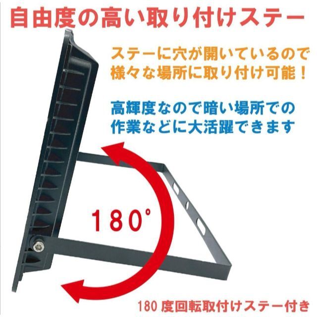 LED投光器 200w 薄型野外照明 作業灯 PSE適合 防水 ワークライト