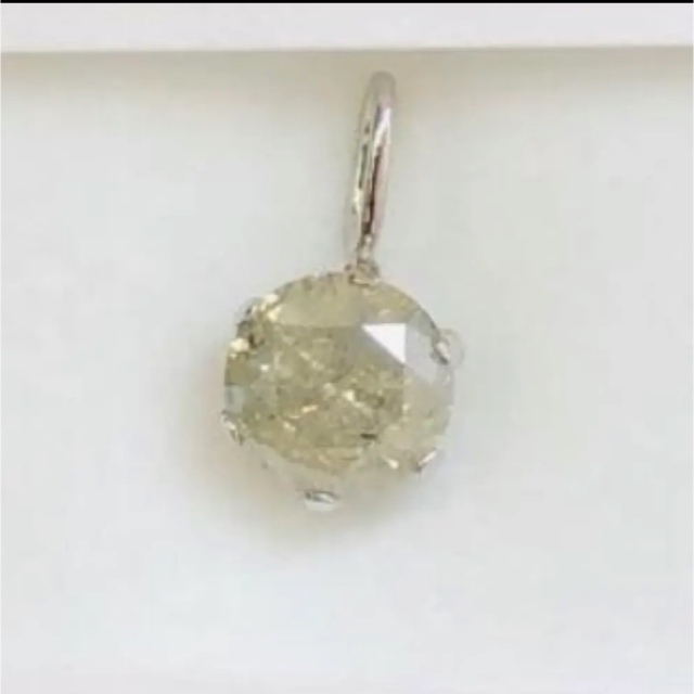 PT900 天然シュガーダイヤモンド 0.35ct ペンダントトップ 1