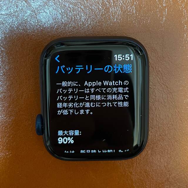 Apple Watch(アップルウォッチ)の【美品】AppleWatch 6 44mm ブルーアルミニウムGPS メンズの時計(腕時計(デジタル))の商品写真