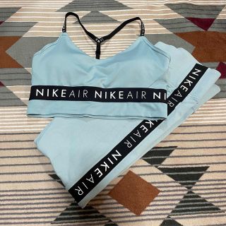 ナイキ(NIKE)のNIKE ナイキ ブラトップ レギンス セット 水色(トレーニング用品)