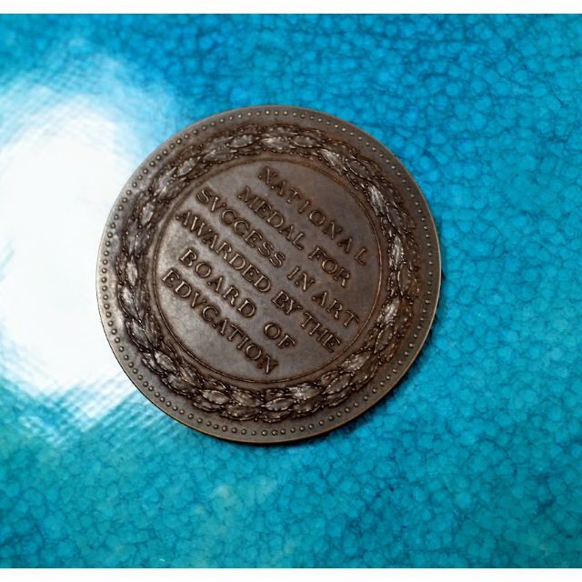 超レア】1902 イギリス エドワード 芸術 国家勲章 大型 ブロンズ