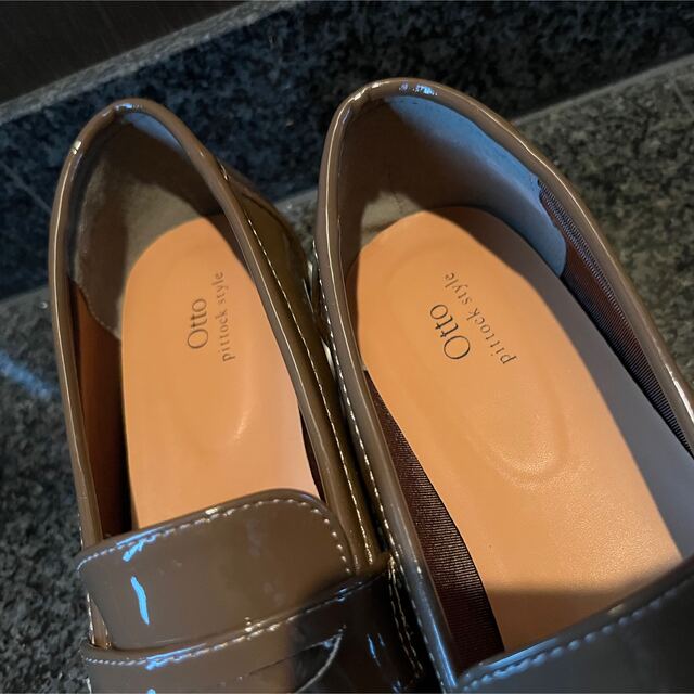 【ほぼ未使用】Otto pittock style 厚底　ローファー　エナメル レディースの靴/シューズ(ローファー/革靴)の商品写真
