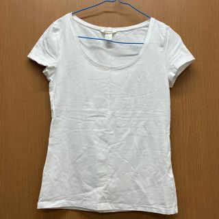 エイチアンドエム(H&M)の【H&M】Uネック　白T(Tシャツ(半袖/袖なし))