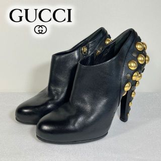 グッチ(Gucci)のGUCCI グッチ 金スタッズ サイドジップ ショートブーツ 保存袋付き(ブーツ)