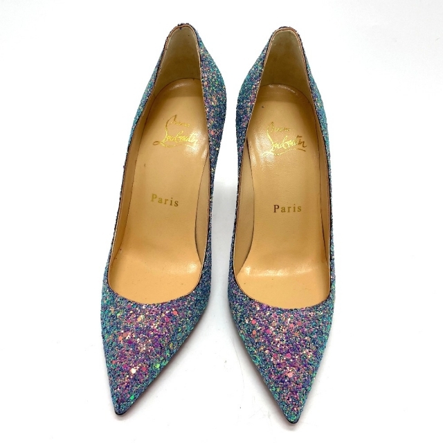 クリスチャンルブタン Christian Louboutin ポインテッドトゥラメ